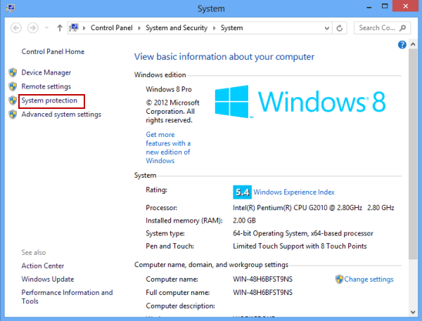 System Restore Windows 8.1 System Restore Windows 8.1