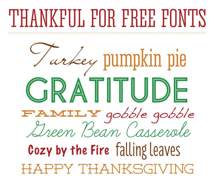 Thanksgiving Fonts Free Download