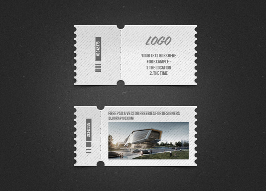 Ticket Template Photoshop