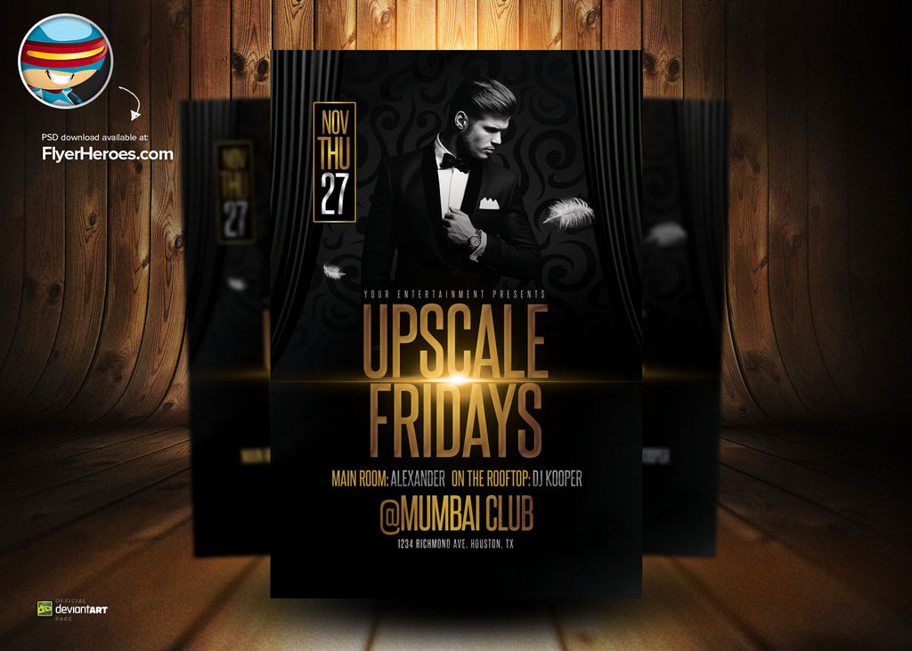 Upscale Club Flyer PSD Templates Upscale Club Flyer PSD Templates