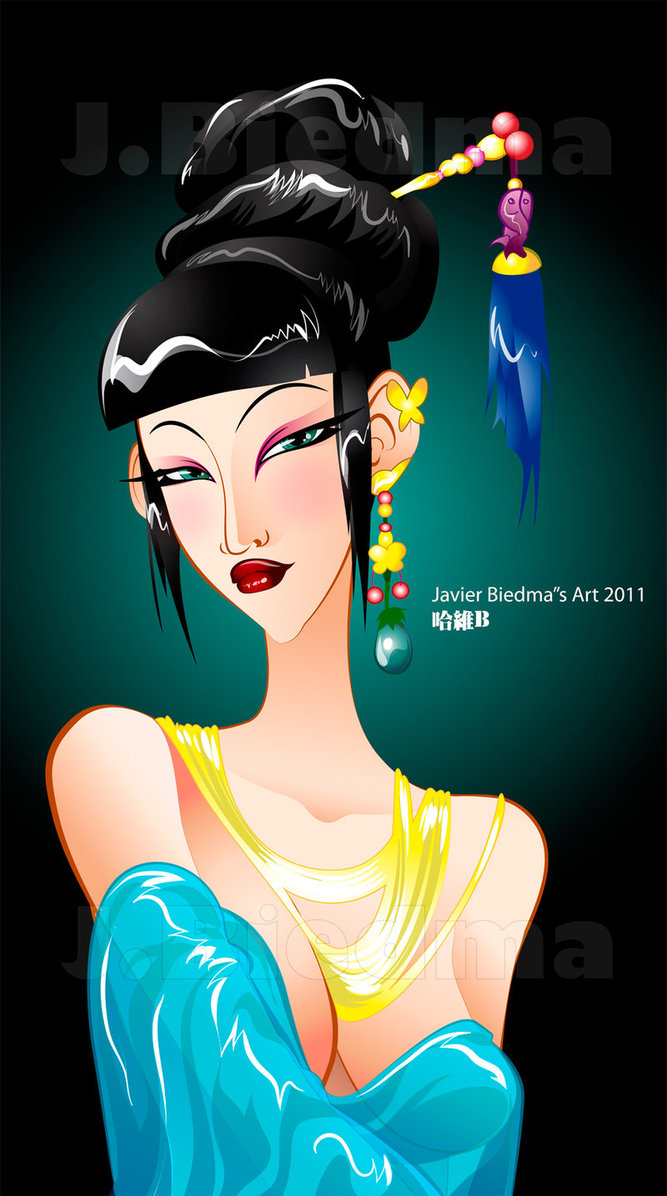 Vector Art Chinese Women