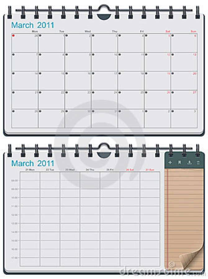 Vector Calendar Template