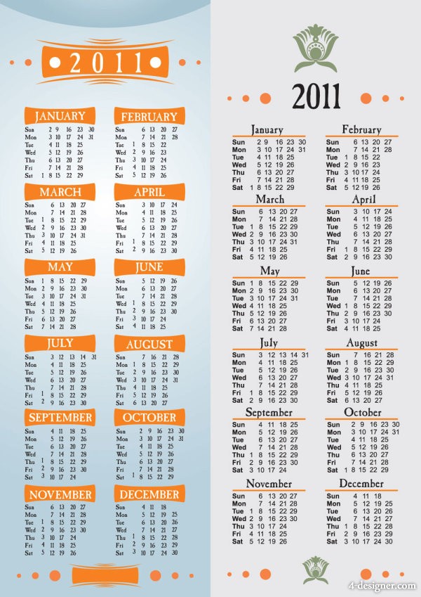 Vector Calendar Template