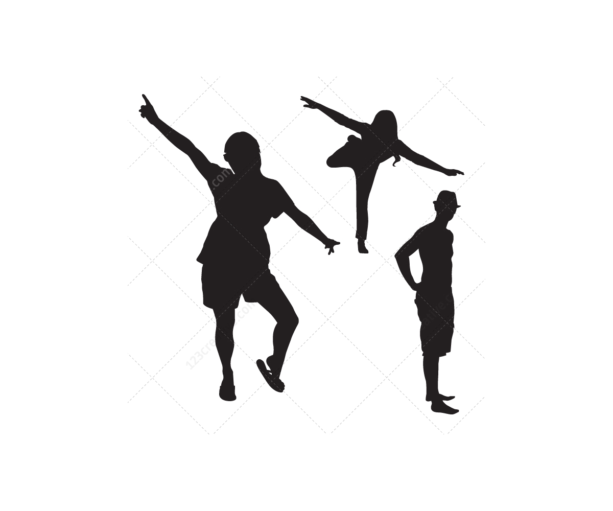 Vector People Silhouettes Girls