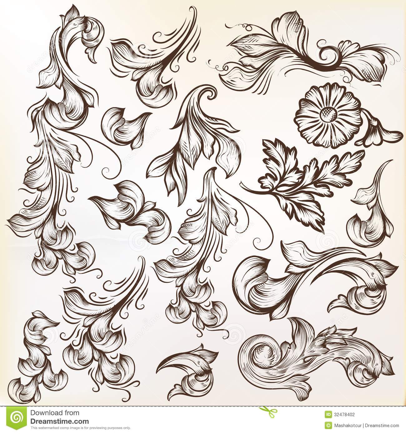 Vintage Vector Swirl Designs Vintage Vector Swirl Designs