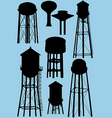 Water Tower Silhouette Vector