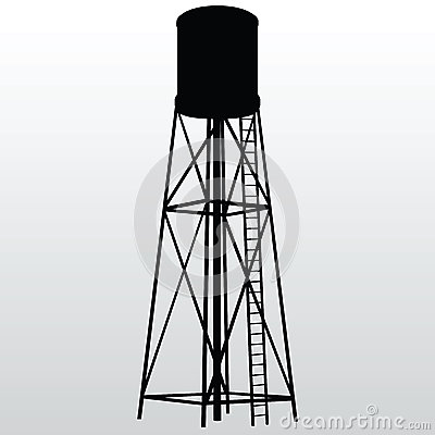 Water Tower Vector Art