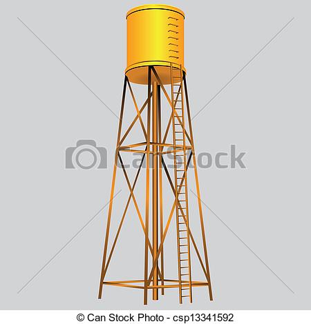 Water Tower Vector Art