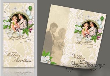 Wedding Invitation PSD Templates