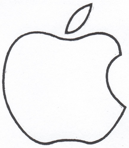 White Apple Logo