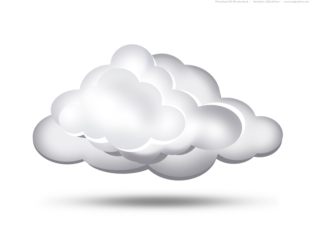 7 Cloud Vector Graphics PSD Images