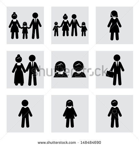 White Silhouette People