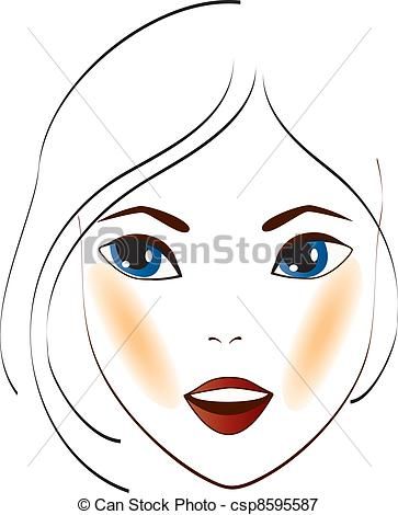 Woman Face Vector Art