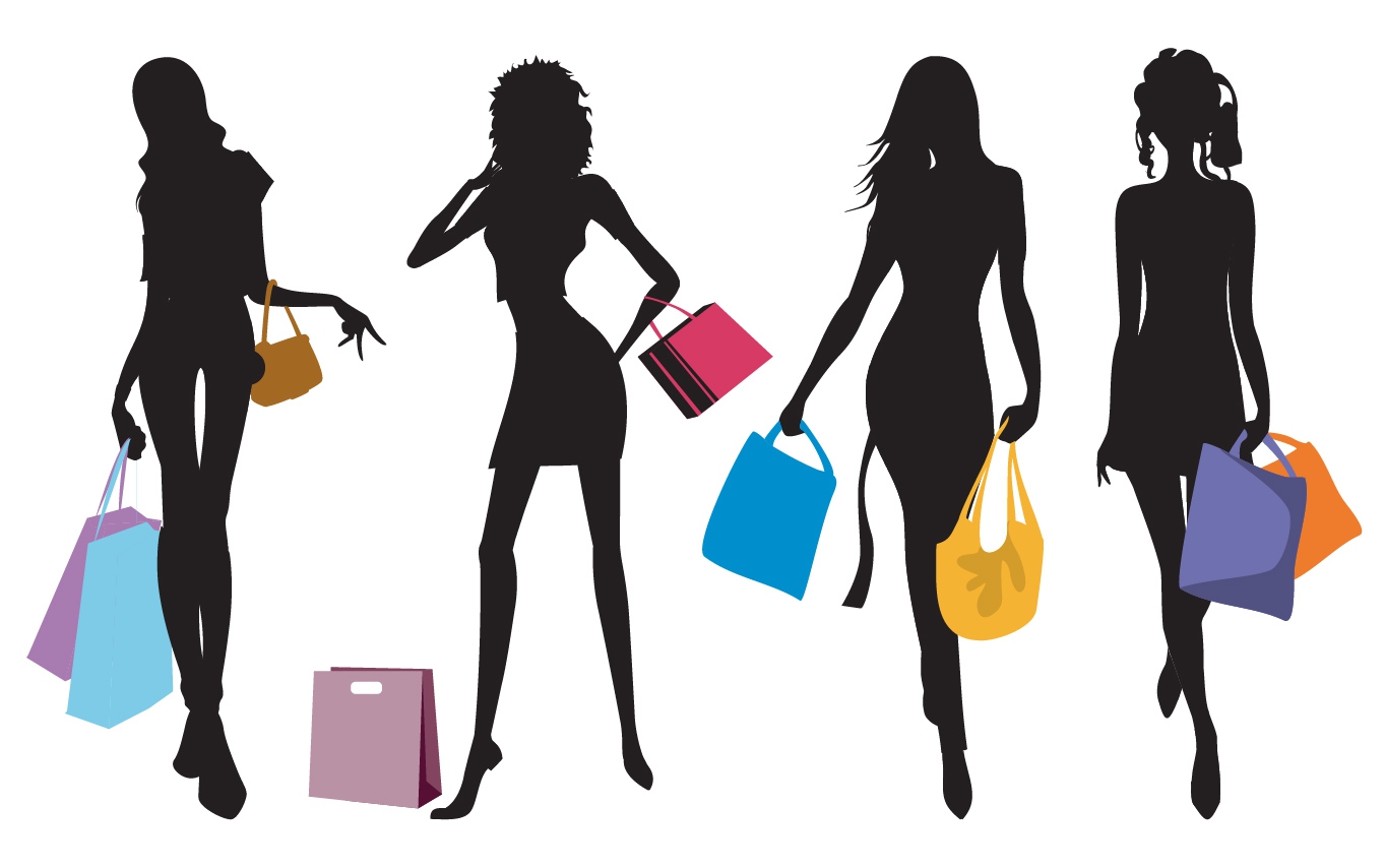 Woman Shopping Vector Free