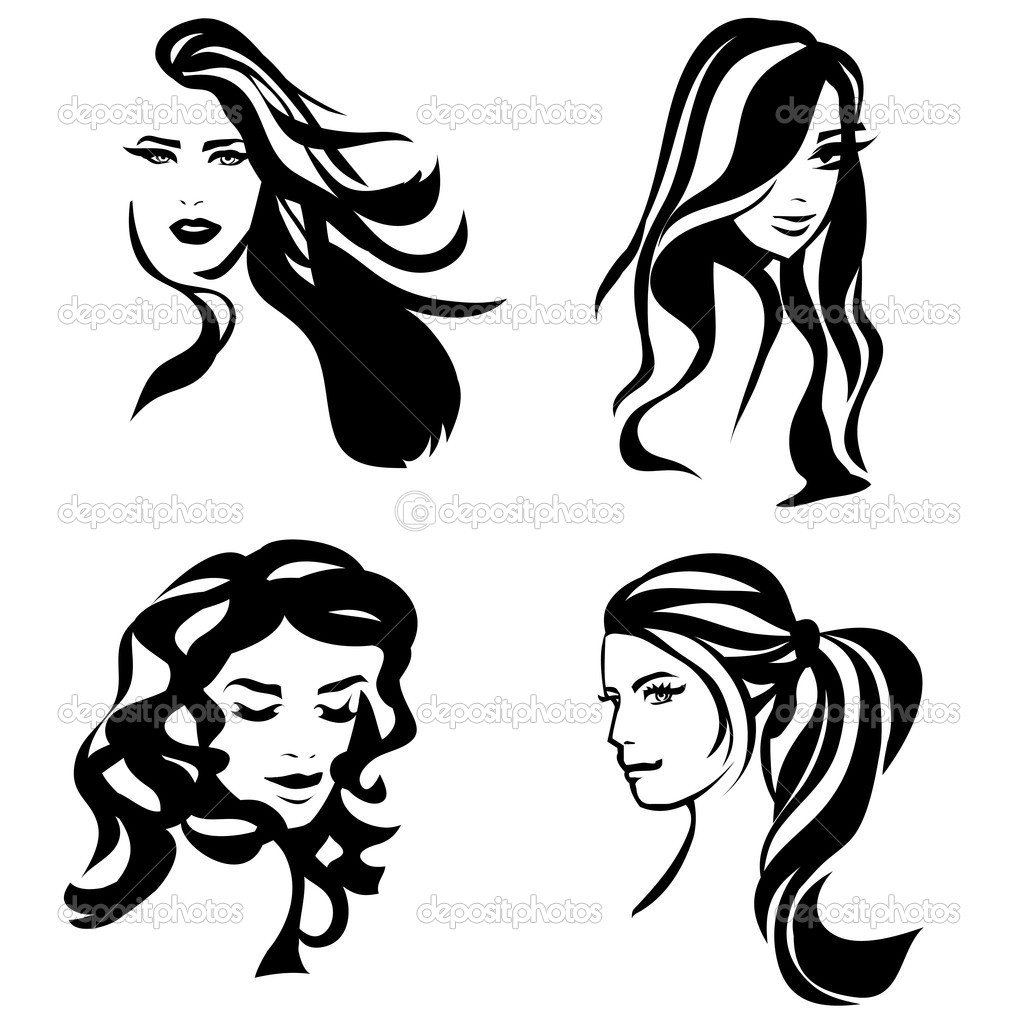 Women Hair Silhouette Women Hair Silhouette