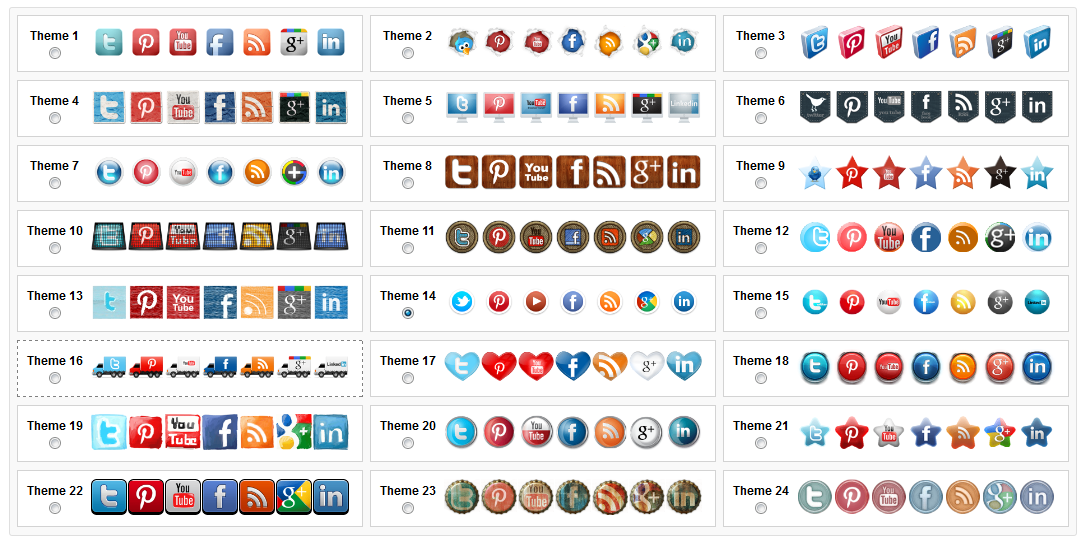 WordPress-Plugin Social Media Icons Free