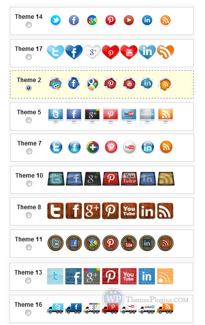 WordPress Social Media Icons