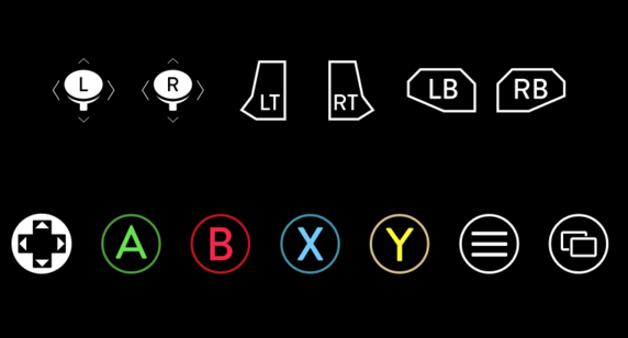 Xbox One Controller Button Icons