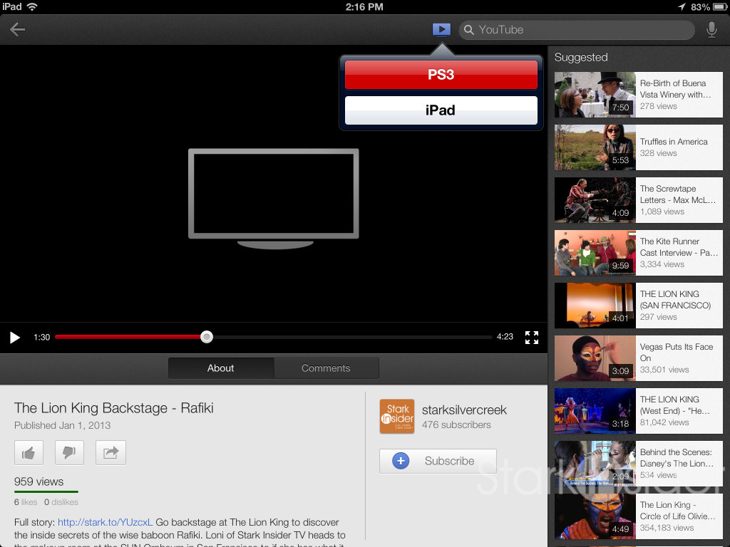 YouTube iPad Icon Screen