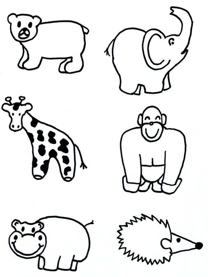 Zoo Animal Cut Out Shapes