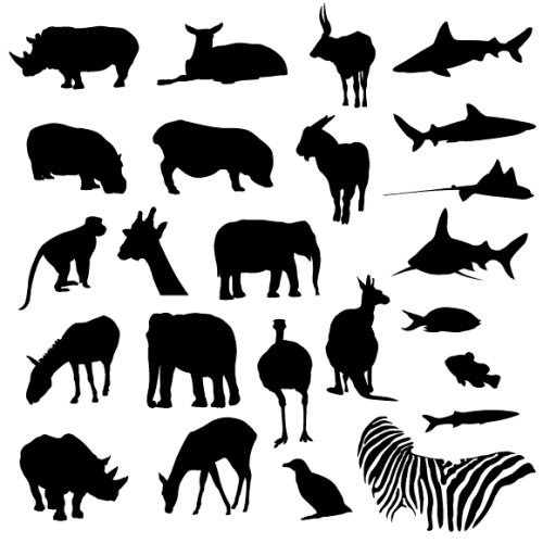 Zoo Animal Silhouettes Printables Free