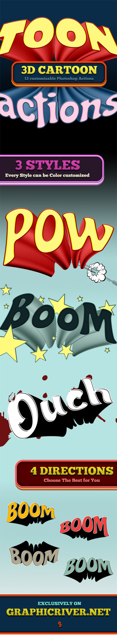 3D Text Photoshop Actions 3D Text Photoshop Actions
