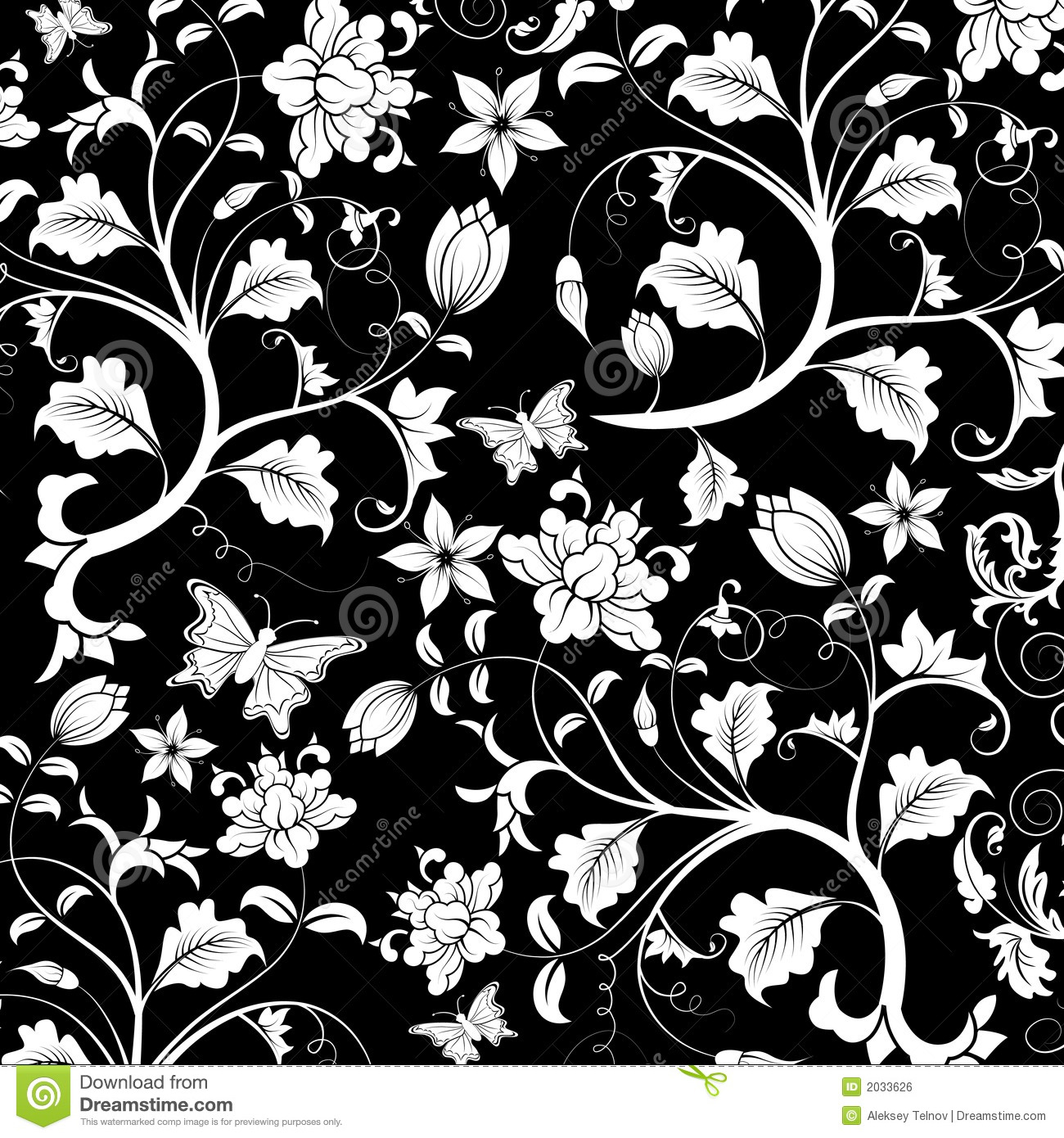 Abstract Floral Vector Patterns