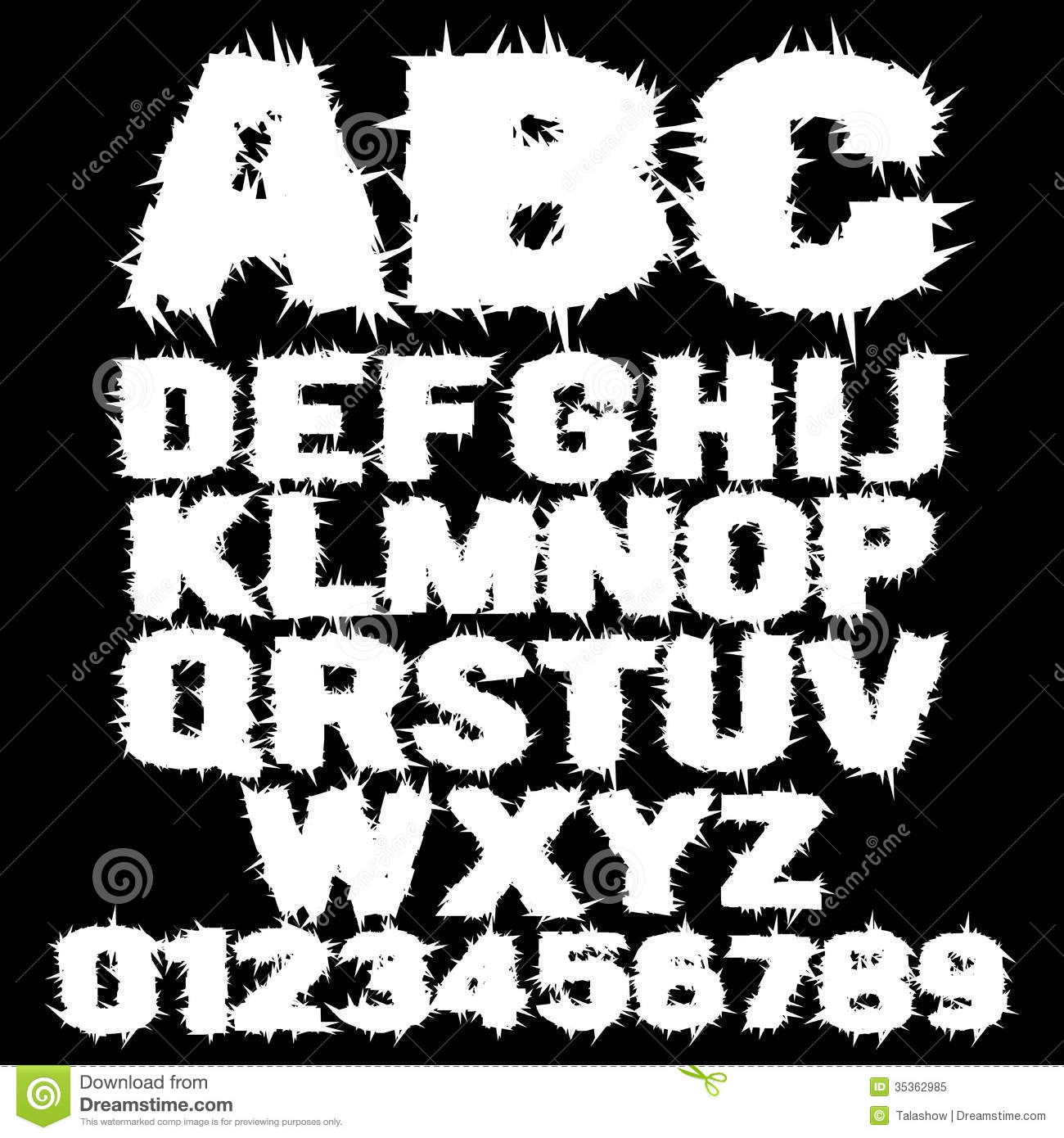 Alphabet Fonts Scary