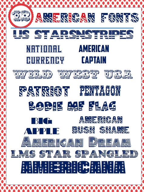 10 American Text Font Images