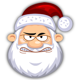 Angry Santa Cartoon