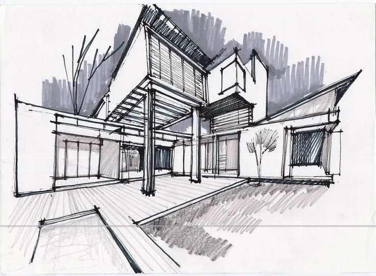 Architecture Design Concept Sketches