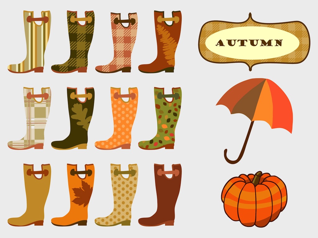 Autumn Clip Art Boots
