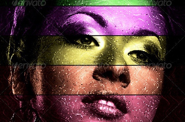 6 Technicolor Photoshop Actions Images