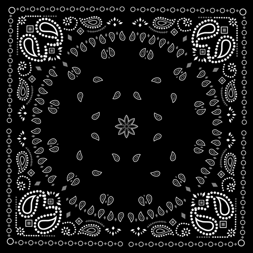 Black and White Bandana Design