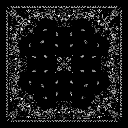 Black and White Bandana Design