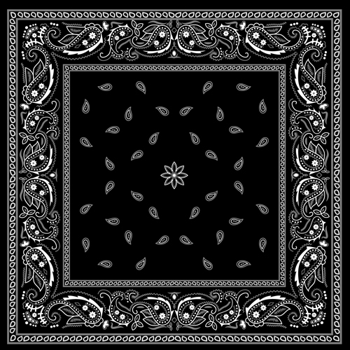 Black and White Bandana Design