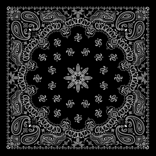 Black and White Bandana Design