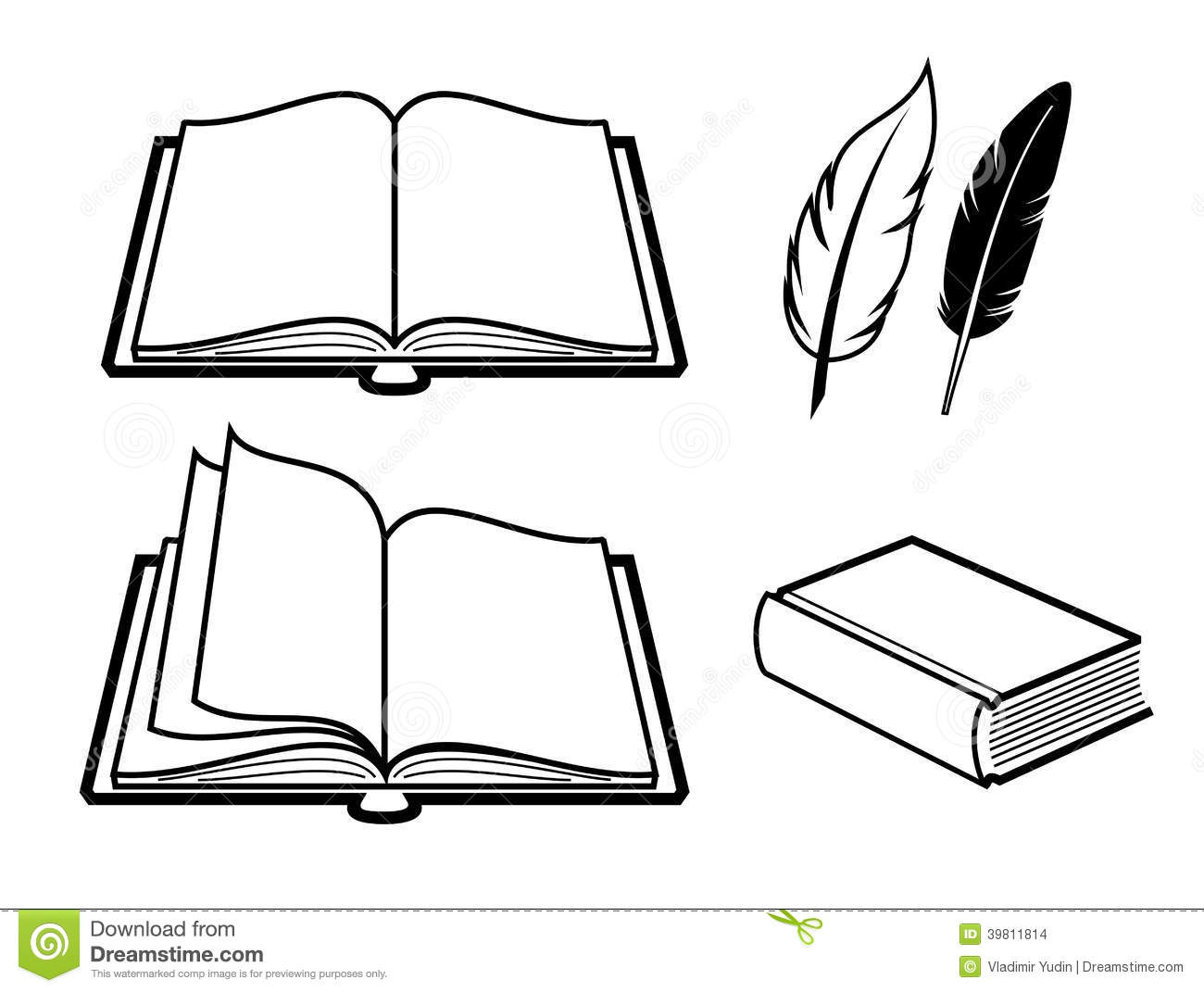 Black and White Book Icon