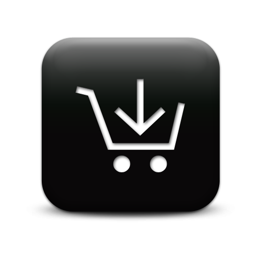 Black and White Shopping Cart Icon