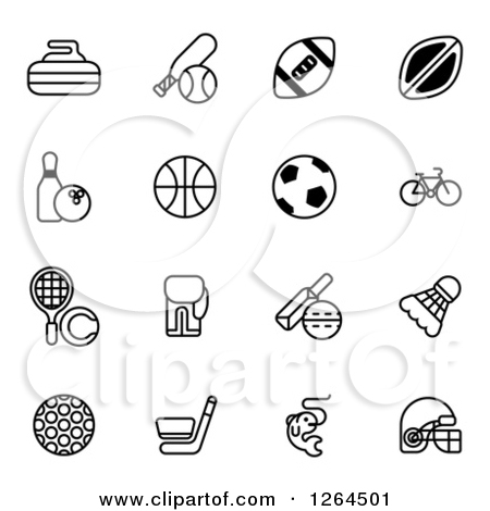 Black and White Sports Equipment