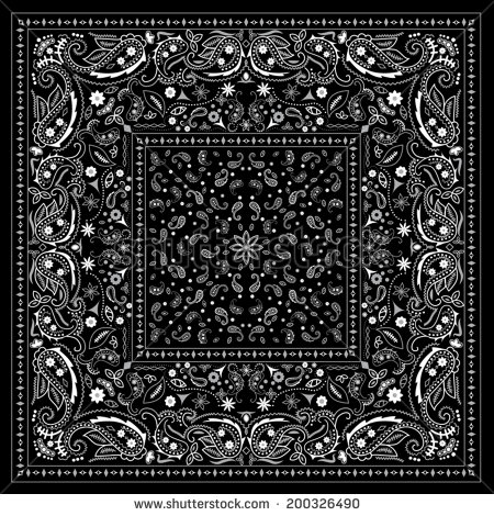 Black Bandana Pattern