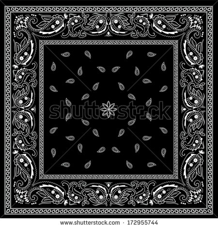 Black Bandana Pattern