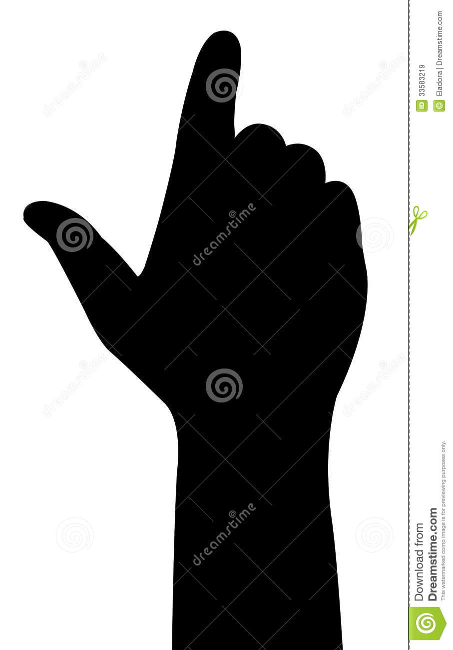 Black Man with Hands Up Silhouette