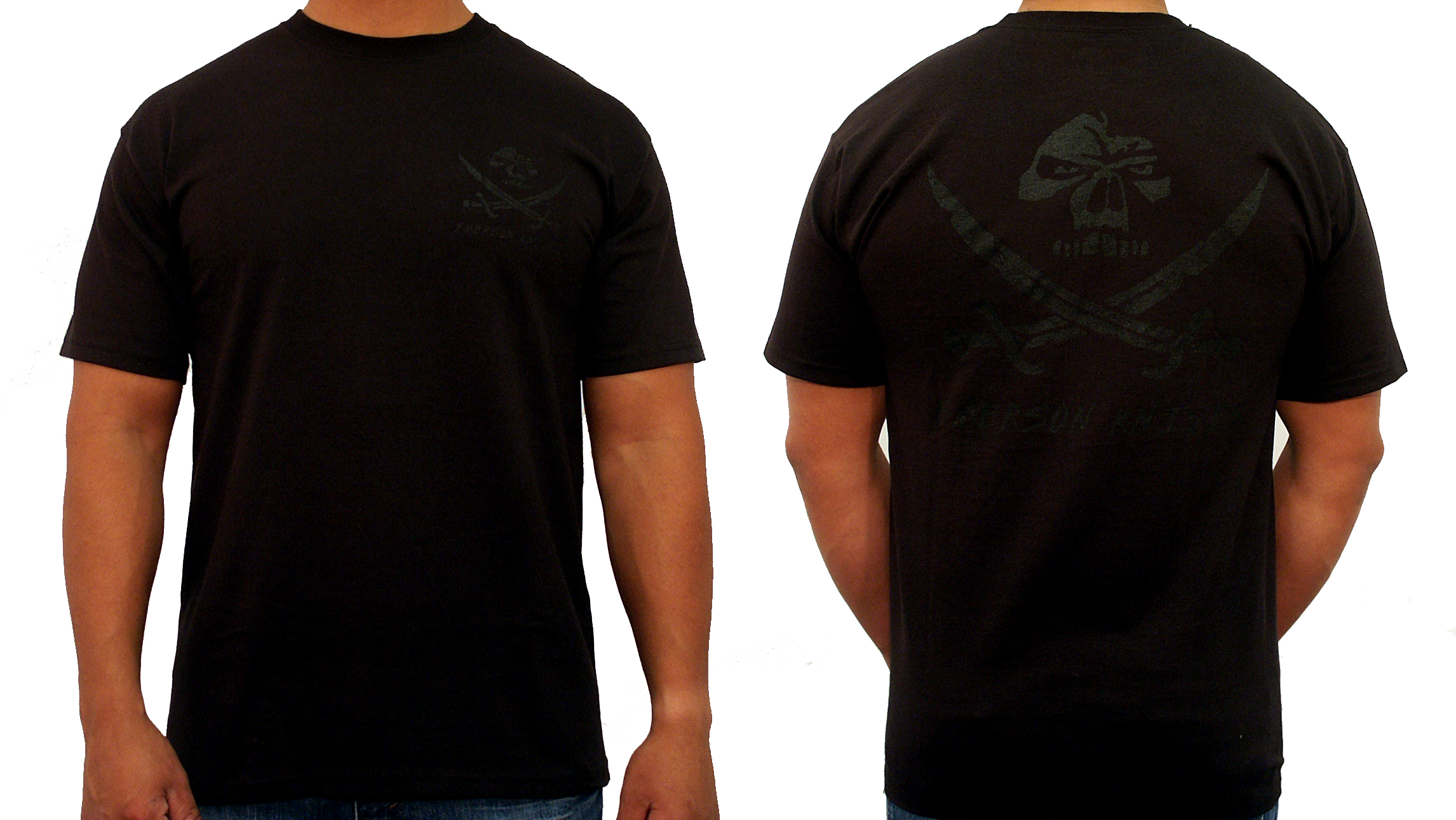 Black T-Shirt Front and Back