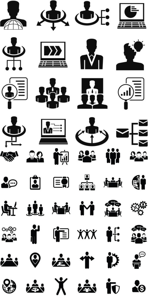 Business People Icons Vector