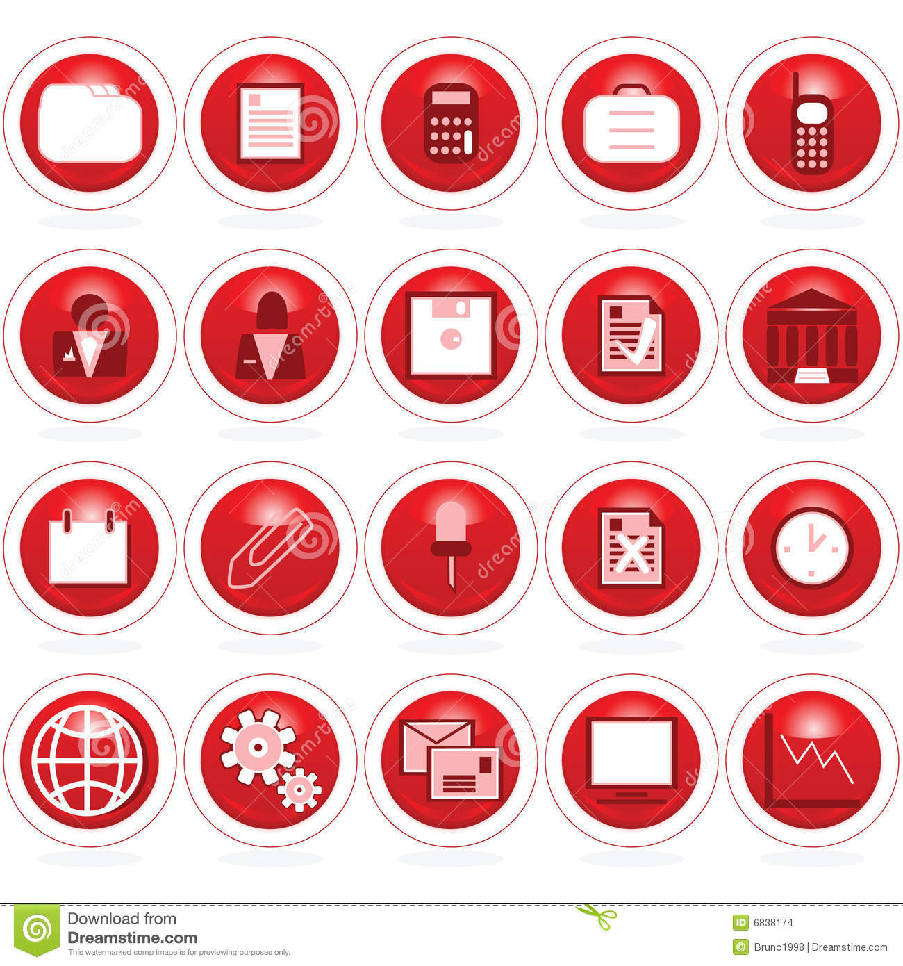 Buttons Business Icons