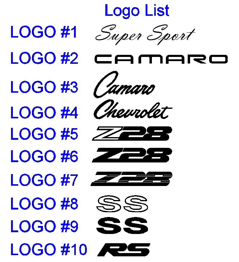 13 Camaro Logo Font Images