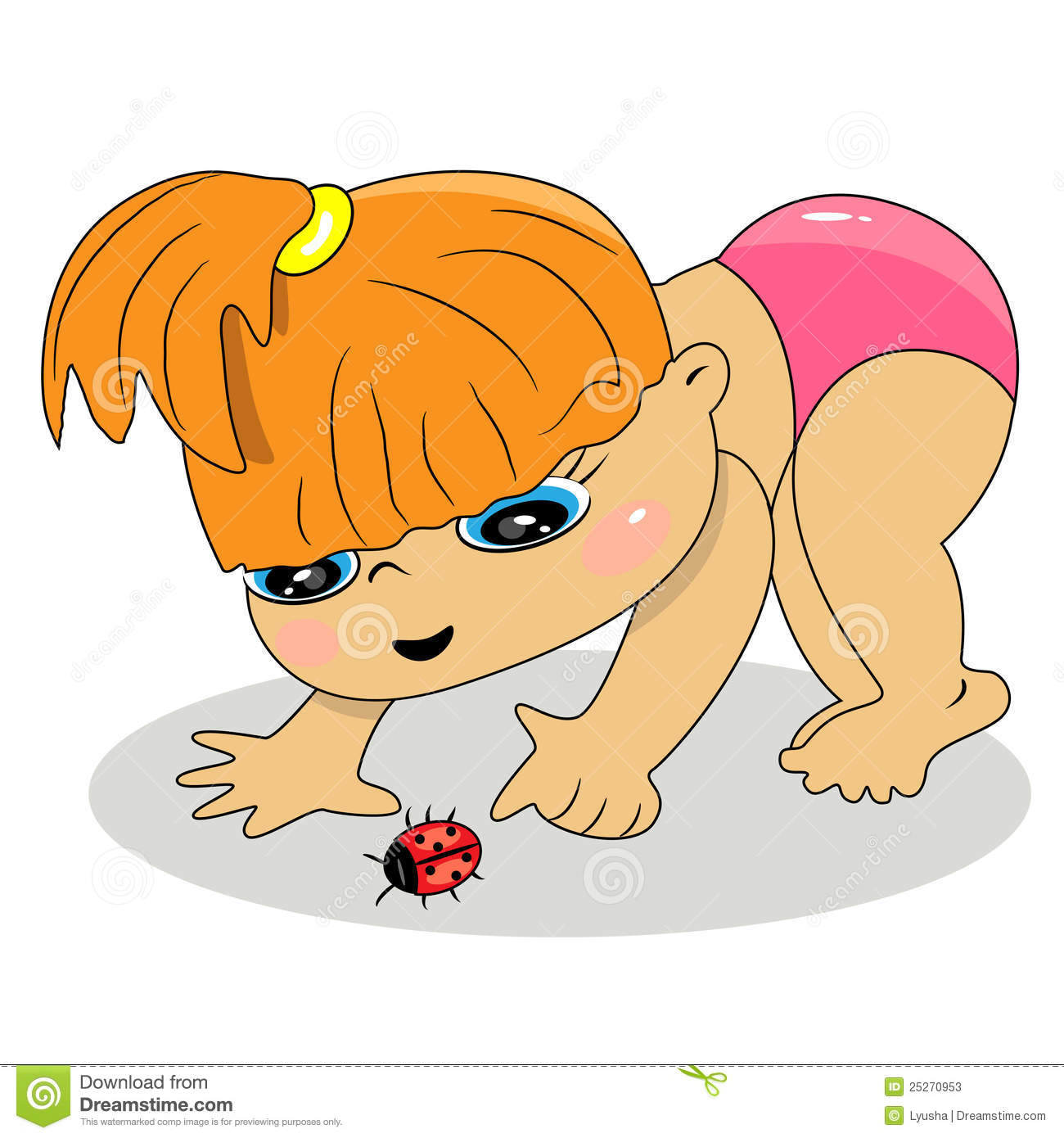 Cartoon Baby Playing