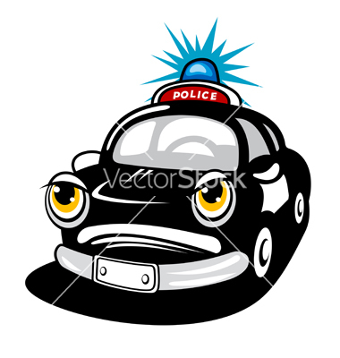 Cartoon Police Car Vector