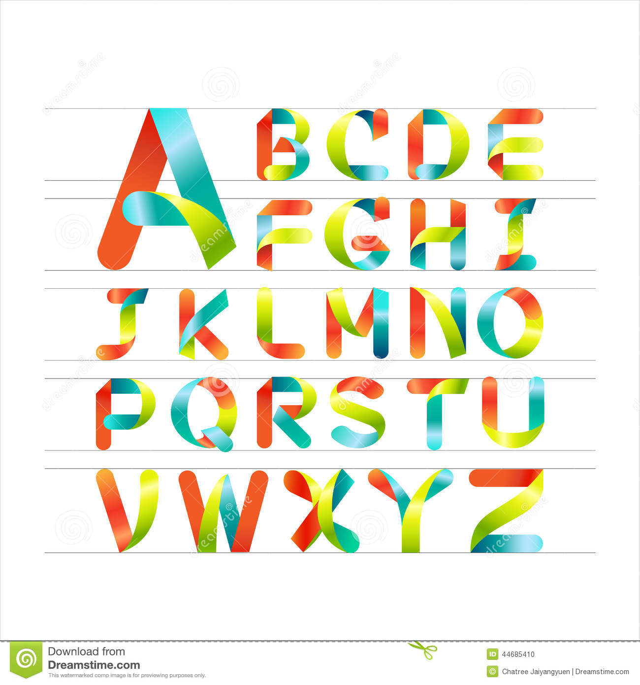 Colorful Capital Letter Alphabet